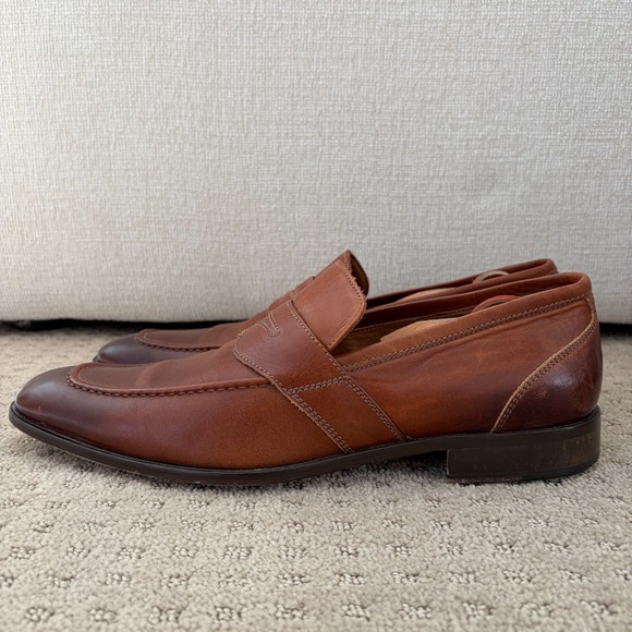 Donald J Pliner Italian Leather Penny Loafers Men‎ US 9.5M Brown Made in Italy main image 8